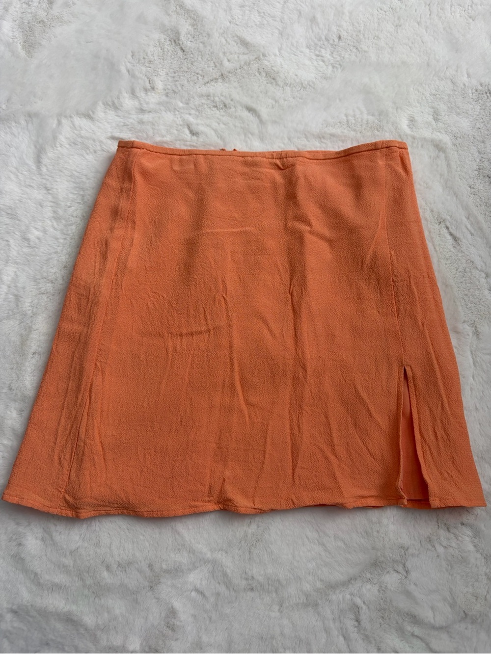 ARITZIA SUNDAY BEST Women's Orange high waisted Mini Skirt with slit